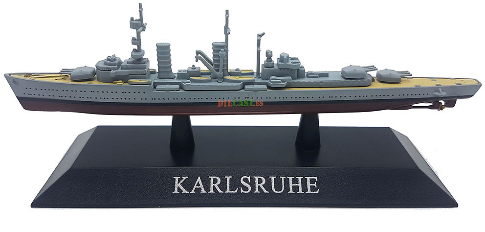 Crucero Ligero Karlsruhe, Kriegsmarine, 1927, 1:1250, DeAgostini 