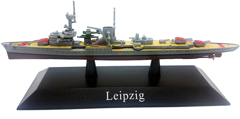 Crucero Ligero Leipzig, Kriegsmarine, 1928, 1:1250, DeAgostini 