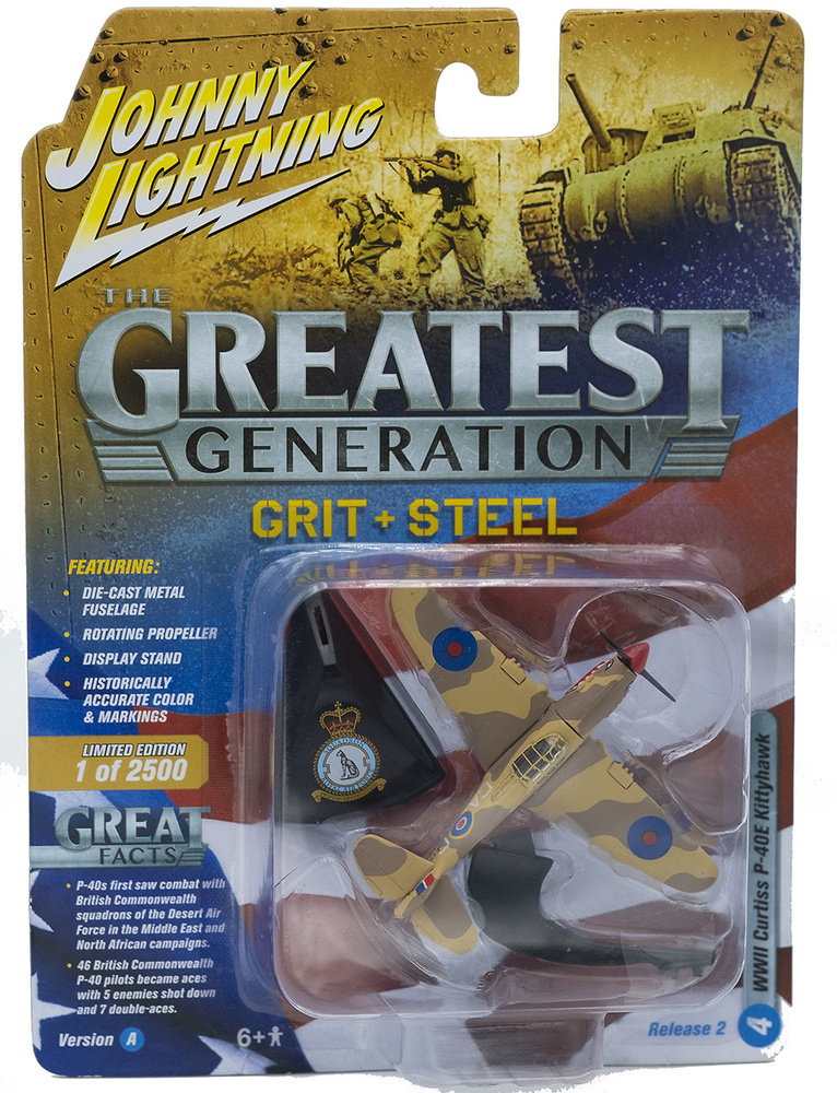 Curtiss P-40E Kittyhawk, Campaña del Norte de Africa, 2ª G.M., 1/144, Johnny Lightning 