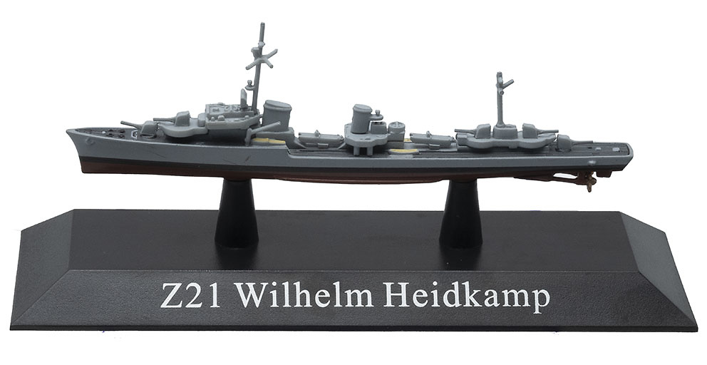 Destructor Tipo 36, Z21 Wilhelm Heidkamp, Kriegsmarine, 1939, 1:1250, DeAgostini 
