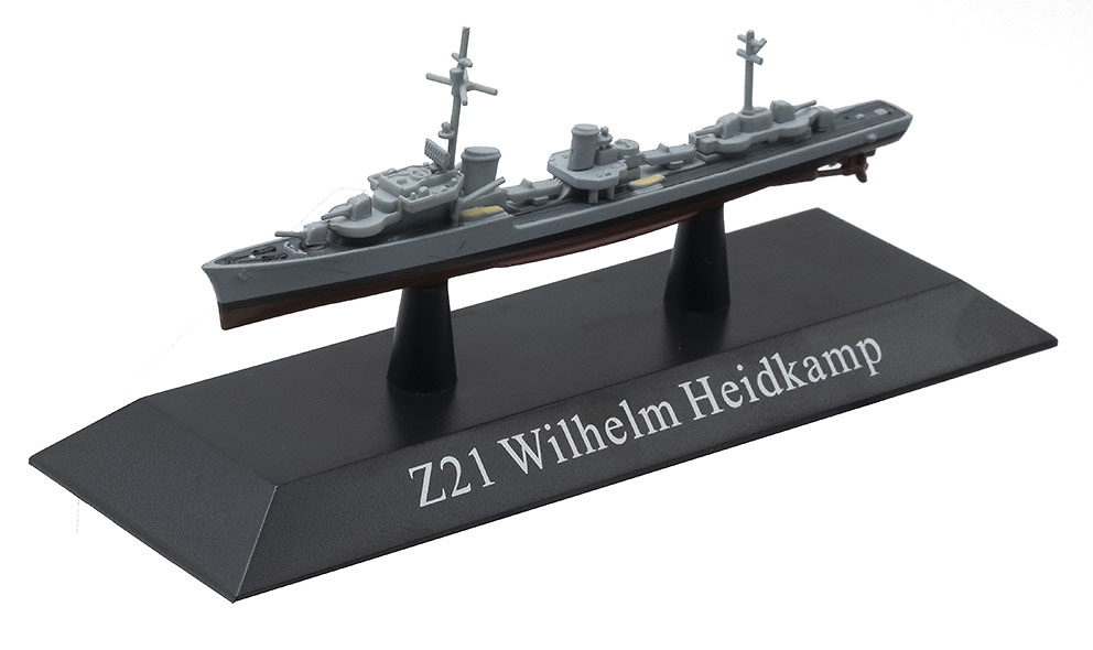 Destructor Tipo 36, Z21 Wilhelm Heidkamp, Kriegsmarine, 1939, 1:1250, DeAgostini 