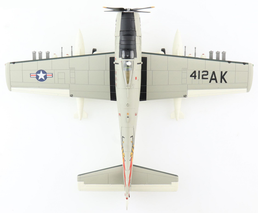 Douglas A-1H Skyraider 412, VA-176, USS Intrepid, 1966, 1:72, Hobby Master 