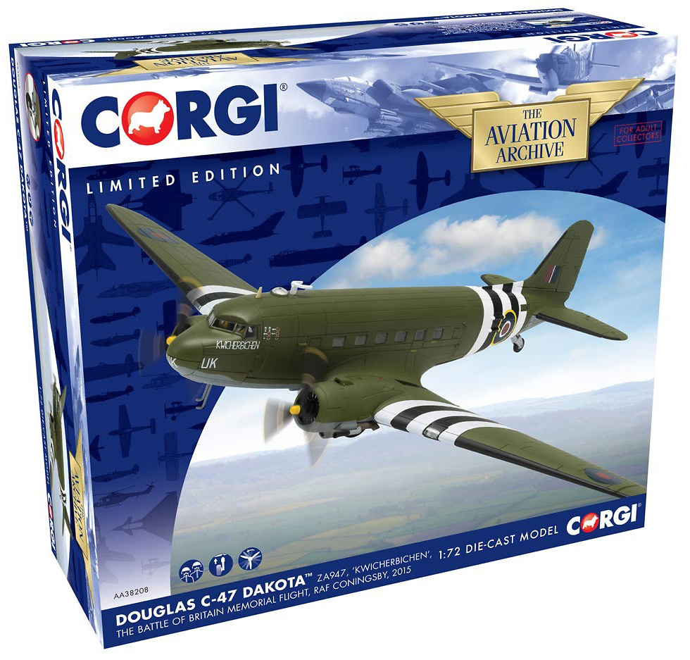 Douglas C-47 Dakota, ZA947, ‘Kwicherbichen’, The Battle of Britain Memorial Flight, 1:72, Corgi 