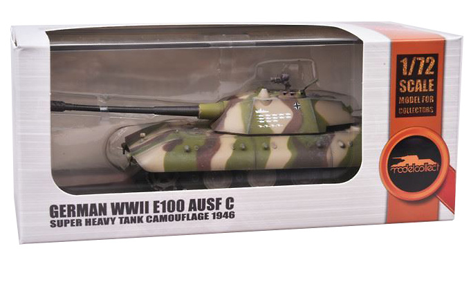 E100 Ausf C, Tanque Super Pesado, Alemania, 1946, 1:72, Modelcollect 