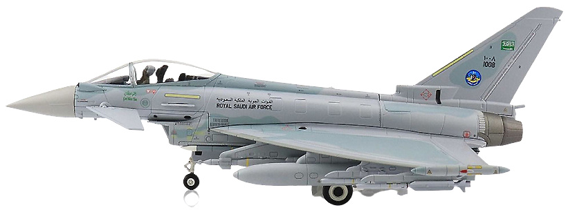 Eurofighter Typhoon, RSAF 10 Sqn, ZK068, Base Aérea King Fahd, Arabia Saudí, 2014, 1:72, Hobby Master 