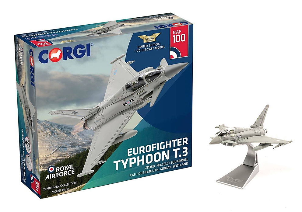 Eurofighter Typhoon T.3 ZK380 No.2(AC) Squadron, 1:72, Corgi 