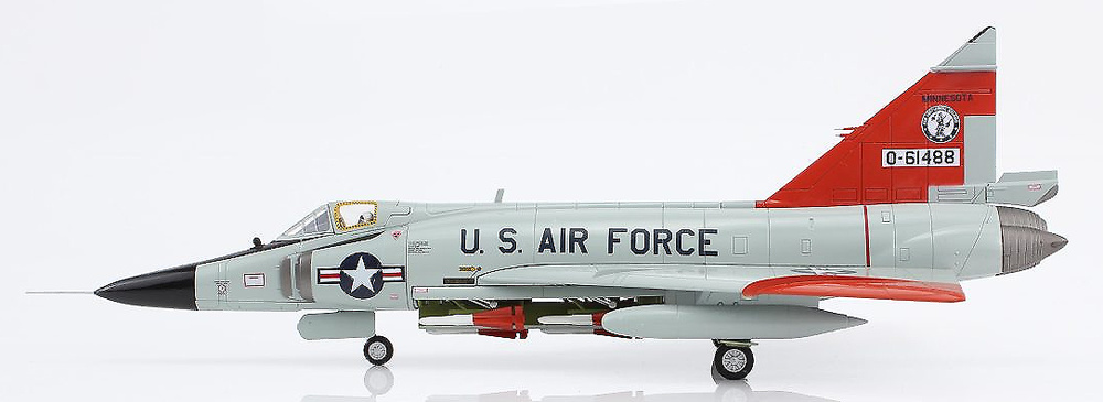 F-102A Delta Dagger USAF 148th FIG, 179th FIS MN ANG Bulldogs, #56-1488, Duluth ANGB, MN, 1970, 1:72, Hobby Master 