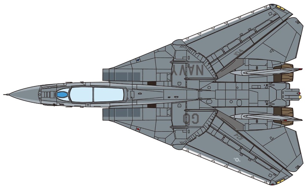 F-14D Tomcat U.S. NAVY, VF-2 Bounty Hunters NE104 