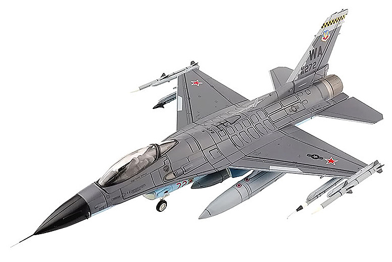 F-16C Fighting Falcon, USAF, Red 72, Base Aérea de Nellis, Nevada, 2017, 1:72, Hobby Master 