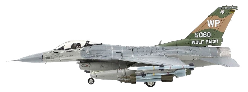 F-16C Fighting Falcon, USAF 8th FW Wolfpack, #89-2060, Base Aérea de Kunsan, Corea del Sur, 2021, 1:72, Hobby Master 