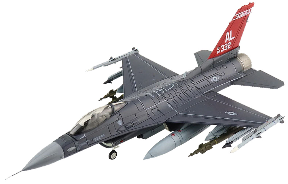 F-16C Fighting Falcon 87-0332, 100th FS, 187th FW, Alabama ANG, 2021, 1:72, Hobby Master 