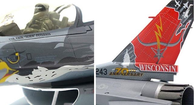 F-16C Fighting Falcon USAF ANG, 115th Fighter Wing, Edición 70 Aniversario, 2018, 1:72, JC Wings 