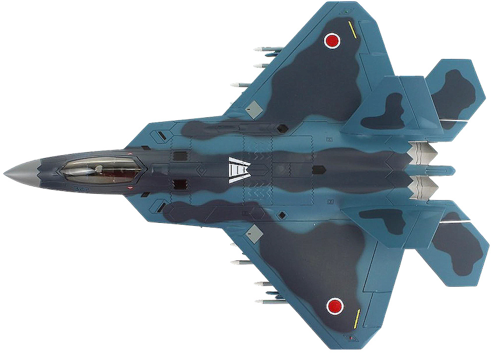 F-22 Raptor, 37-8322, Camuflaje Marino, 3er Escuadrón JASDF, Japón, 1:72, Hobby Master 