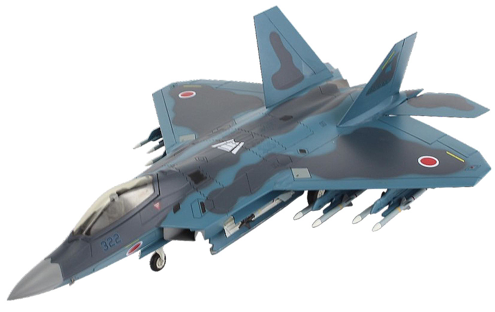 F-22 Raptor, 37-8322, Camuflaje Marino, 3er Escuadrón JASDF, Japón, 1:72, Hobby Master 