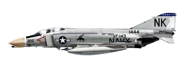 F-4B Phantom II 151444, VF-143, USS Constellation, 1967, 1:72, Hobby Master 