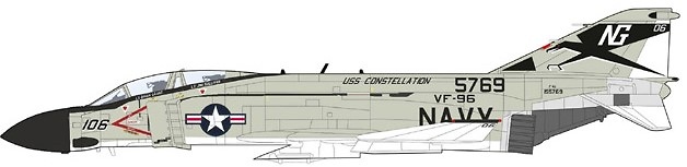 F-4J Phantom II, USN VF-96 Fighting Falcons, Showtime 106, Matt Connelly, USS Constellation, Vietnam, 1972, 1:72, Hobby Master HA19071 