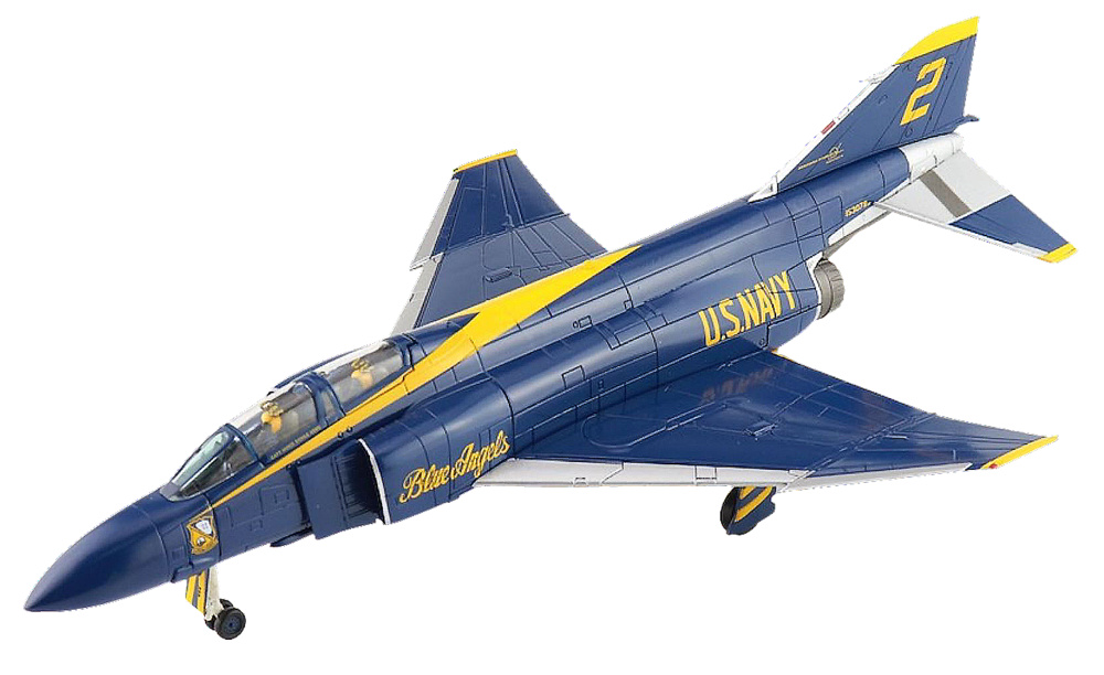 F-4J Phantom II No. 2 airplane, US Blue Angels, 1969, 1:72, Hobby Master 