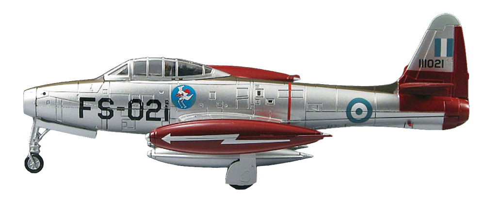 F-84G Thunderjet, HAF 337 Mira Ghost, Base Aérea Larissa, Grecia, 1952, 1:72, SkyMax 