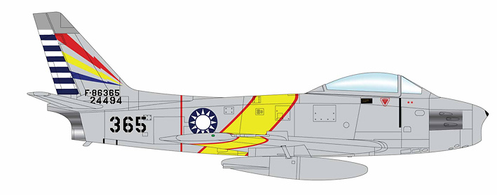 F-86F Sabre 24494, 11th BG, ROCAF, Hsin Chu, Taiwan, 1958, 1:72, Hobby Master 