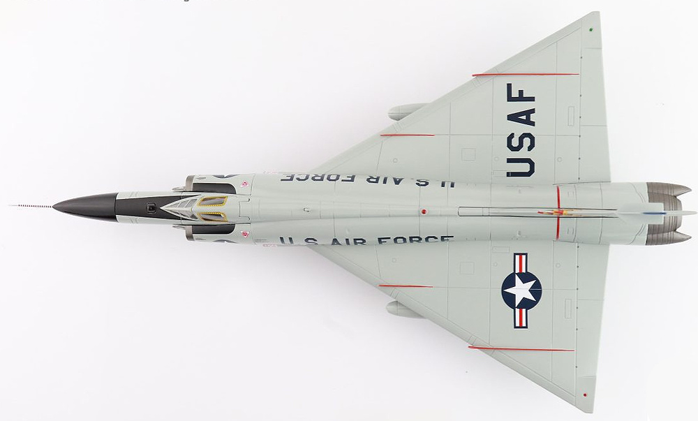 F102A Delta Dagger, USAF, 54-1373, 199th FIS, Hawaii ANG, 1960s (X wing), 1:72, Hobby Master 