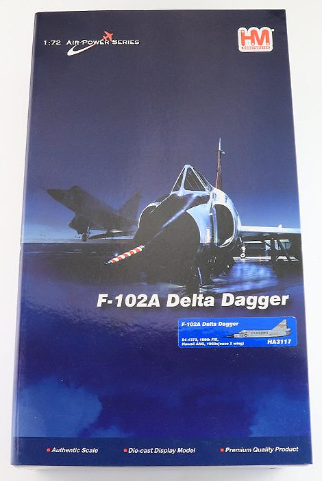 F102A Delta Dagger, USAF, 54-1373, 199th FIS, Hawaii ANG, 1960s (X wing), 1:72, Hobby Master 