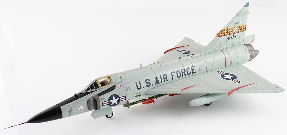 F102A Delta Dagger, USAF, 54-1373, 199th FIS, Hawaii ANG, 1960s (X wing), 1:72, Hobby Master 