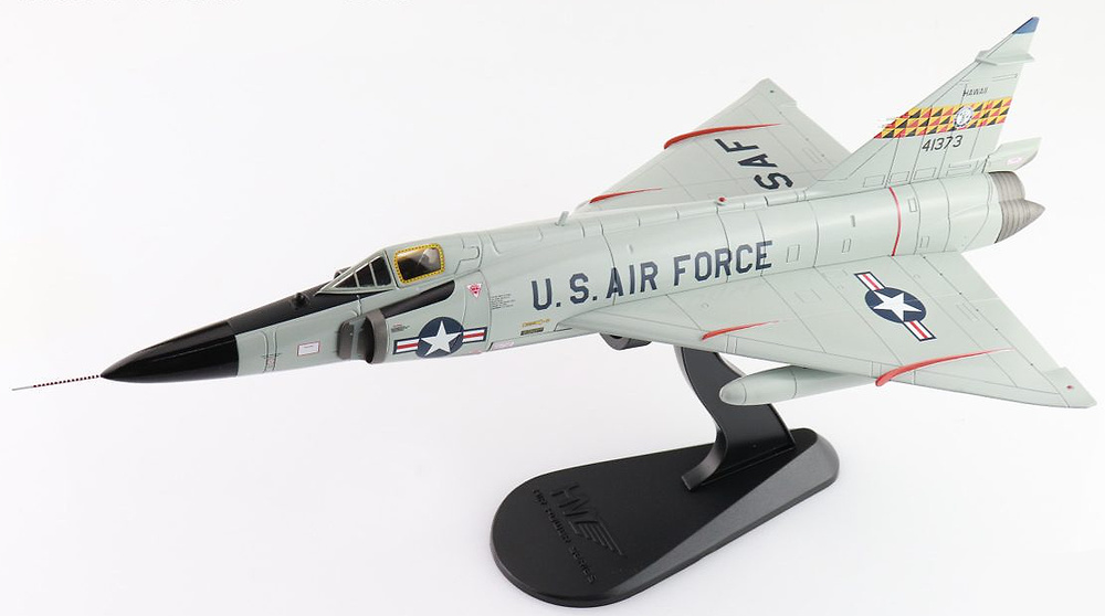 F102A Delta Dagger, USAF, 54-1373, 199th FIS, Hawaii ANG, 1960s (X wing), 1:72, Hobby Master 