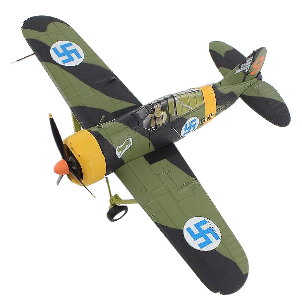 F2A Buffalo, Fuerzas Aéreas Finlandesas, 3/LeLv 24, Red 9, Hans Wind, Marzo 1944 1:48, Hobby Master 