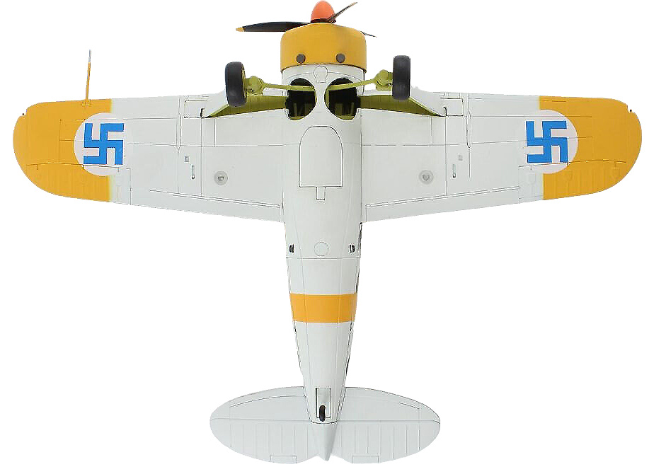 F2A Buffalo, Fuerzas Aéreas Finlandesas, 3/LeLv 24, Red 9, Hans Wind, Marzo 1944 1:48, Hobby Master 