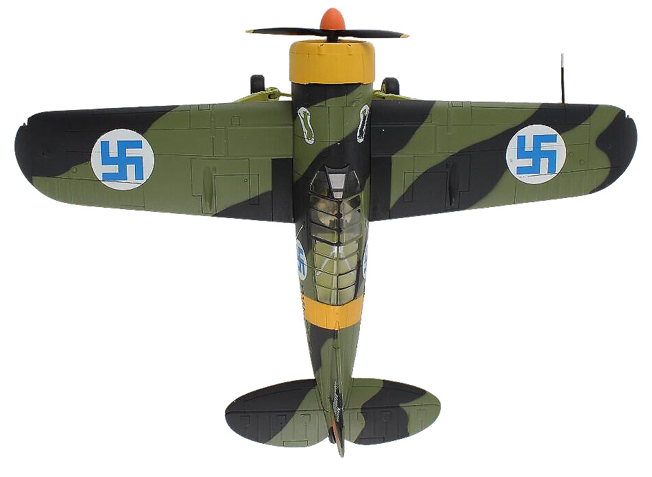 F2A Buffalo, Fuerzas Aéreas Finlandesas, 3/LeLv 24, Red 9, Hans Wind, Marzo 1944 1:48, Hobby Master 