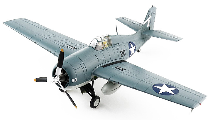 F4F-4 Wildcat, piloto Machinist Donald Runyon, VF-6, USS Enterprise, 1942, 1:48, Hobby Master 