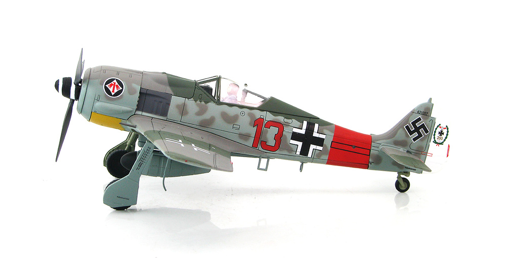 FW 190A-7 W.Nr. 431007, Heinz Bar, CO of II./JG 1 Stormede Air Base, Germany, April 1944, 1:48, Hobby Master 