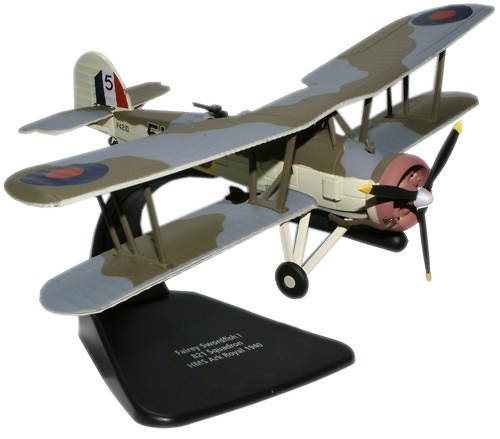 Fairey Swordfish, 821 Squadron, HMS Ark Royal, 1940, 1:72, Oxford 