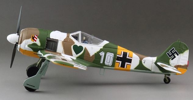 Focke-Wulf Fw 190A, Luftwaffe 1./JG 54, White 10, Walter Nowotny, Staraya, Rusia, Marzo, 1:48, 1943, Hobby Master 