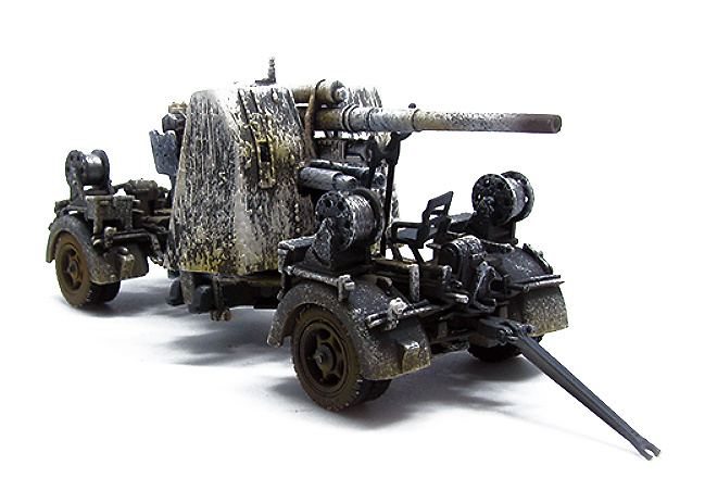 German 88mm Flak 37 (pintura de invierno), 1942, 1:72, PMA 