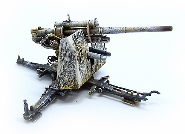 German 88mm Flak 37 (pintura de invierno), 1942, 1:72, PMA 