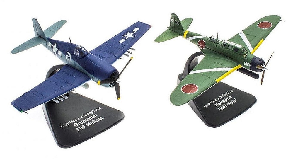 Grumman F6F Hellcat Nakajima BN5 ' Kate ', Great Marianas Turkey Shoot, 1:72, Atlas 