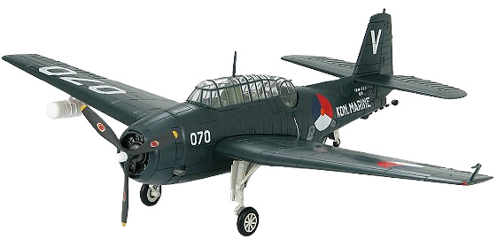 Grumman TBM-3E2, Aviación Naval Holandesa, 1954, 1:72, Hobby Master 