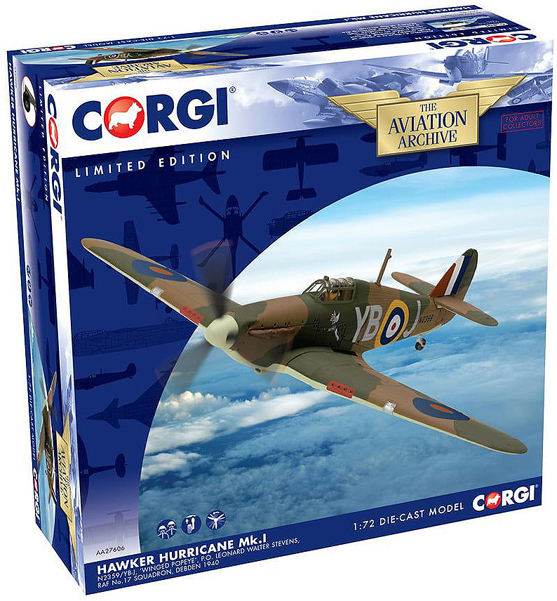 Hawker Hurricane Mk.1, ‘Winged Popeye’, Debden, 1940, 1:72, Corgi 