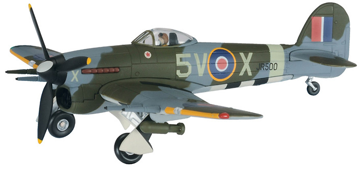 Hawker Typhoon Mk 1B, R. A. Johns, 439 Squadron, 143 Wing RCAF B9, Lantheuil, Normandy, 1944, 1:72, Corgi 