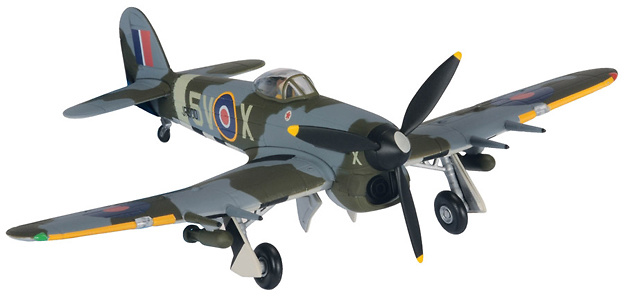 Hawker Typhoon Mk 1B, R. A. Johns, 439 Squadron, 143 Wing RCAF B9, Lantheuil, Normandy, 1944, 1:72, Corgi 