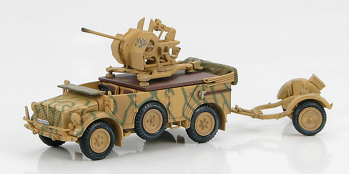 Horch 1a with 20mm Flak 38 European Theatre, WWII , 1:72, Hobby Master 