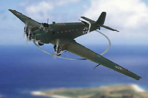 JU-52-3M, G6E MS (Buscaminas) Mausi, Luftwaffe, Minensuch-Gruppe, Francia, 1943. 1:48, Franklin Mint 