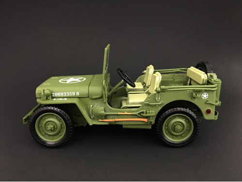 Jeep US Army, Policía Militar, 2ª Guerra Mundial, 1:18, American Diorama 