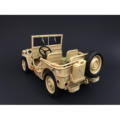 Jeep US Army, color desierto, 2ª Guerra Mundial, 1:18, American Diorama 