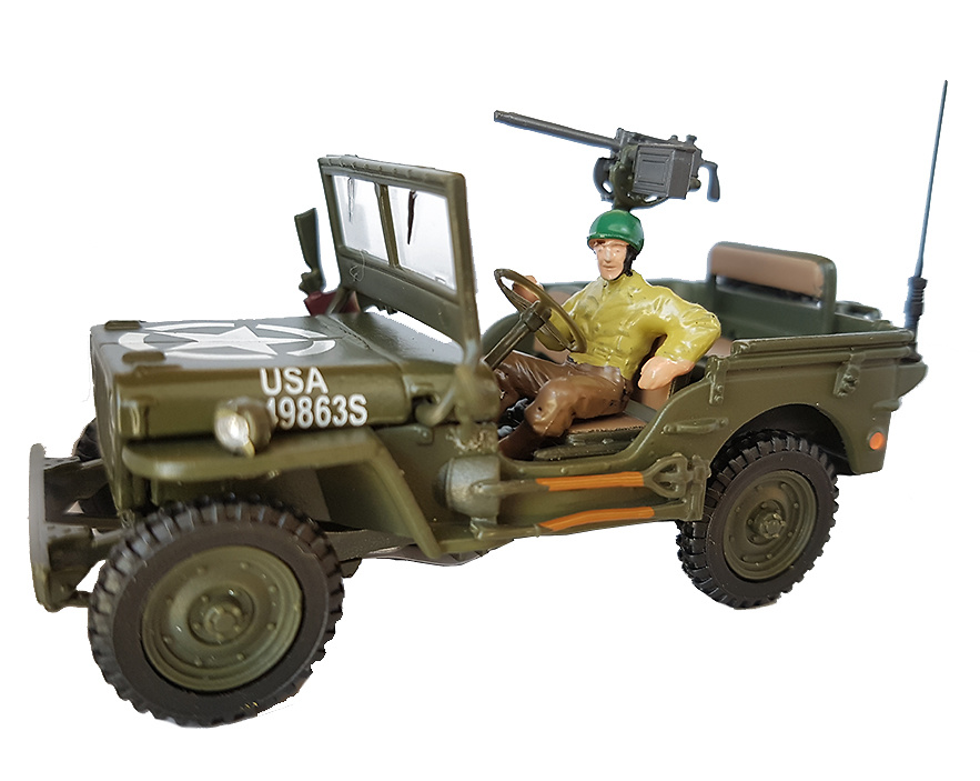 Jeep descapotado con conductor, 1:43, Cararama 