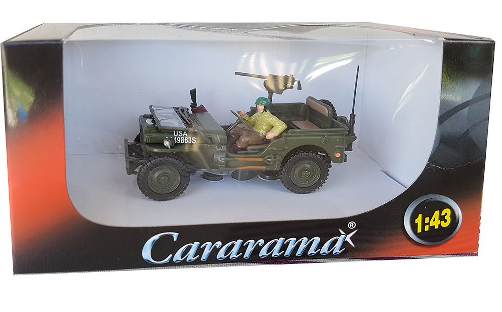 Jeep descapotado con conductor, 1:43, Cararama 