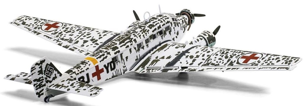 Junkers Ju-52/3m g6e BJ+YD, avión de evacuación médica, Stalingrado, Noviembre, 1942, 1:72, Corgi 