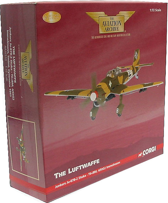 Junkers Ju 87B Stuka, Luftwaffe 4./StG, Tmimi, Cirenaica, 1941, 1:72, Corgi 