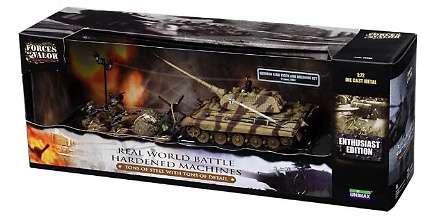 King Tiger con 4 soldados USA + 3 alemanes, Normandia, 1944, 1:72, Forces of Valor 